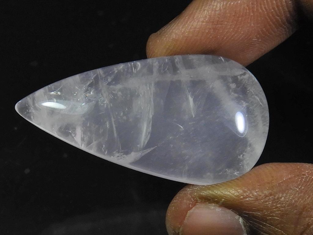 Natural Baby Pink Rose Quartz Pear Cabochon Loose Gemstone 20X40X09MM 53Cts. ET-98