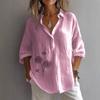 QICED Damesmode Casual Blouses & Overhemden met Lange Mouwen en V-hals