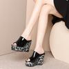 New Wedge Sandals Women Summer Round Head Open Toe Waterproof Platform Non-slip Wear-resistant Fish Mouth High Heels