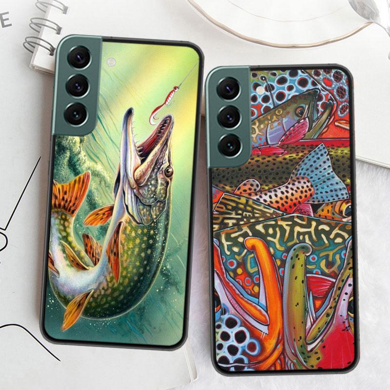 Brown Trout Fly Fishing Phone For Samsung Galaxy S24 S22 Ultra S21 Plus S20 S23 FE Case S10 S10E S9 S8 S7 Edge Cover Silicone So