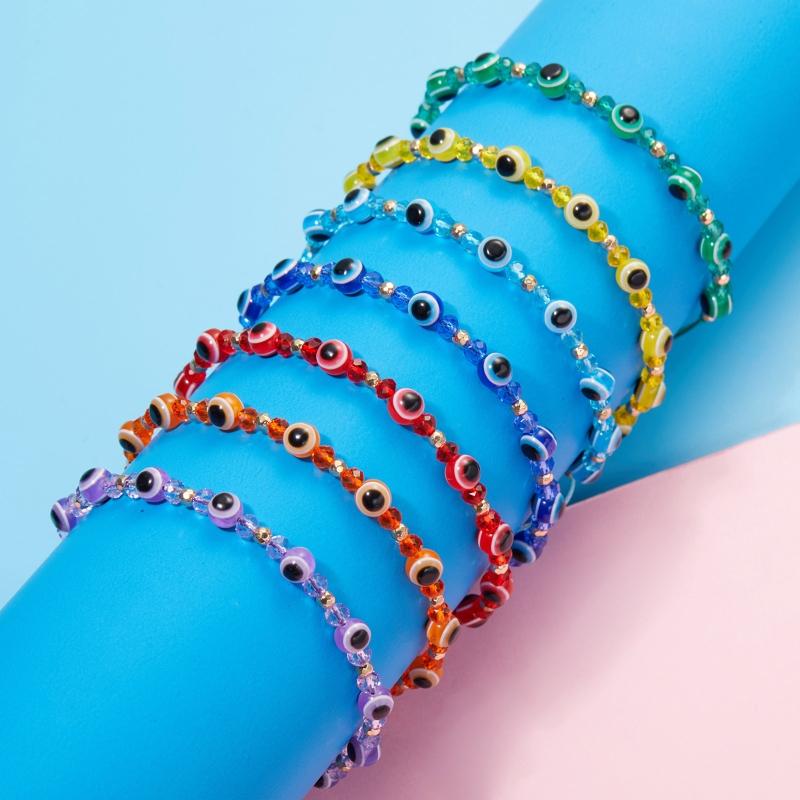 Blaue Augen Perlen Verstellbare Armbänder Türkische Glücksbringer Armbänder für Damen Herren zum Schutz und