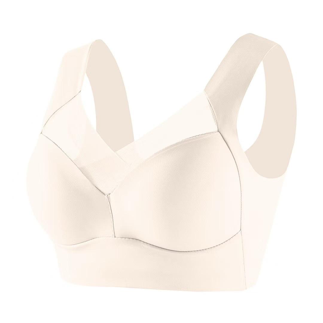 

Seamless Silk Sports Bra: Anti-Sag, Fixed Cup, Wireless Design with Beautiful Back XL (100-120 Jin) покинуть белый