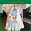 Japanese Plush Snowman Backpack With Cartoon Girl Design For Casual Daily Use