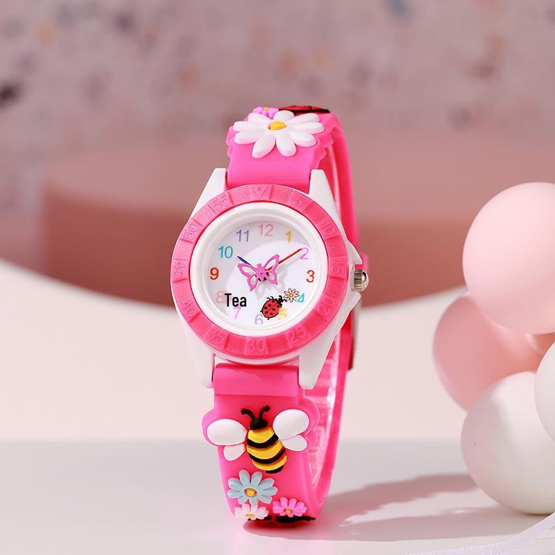 Fashionable Women's Cartoon Bee Silicone Strap Quartz Watch