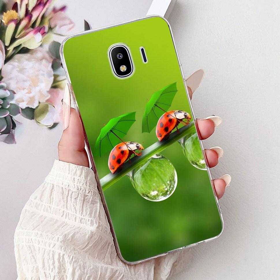 For Galaxy J4 2018 Case SM-J400F Fashion Painted Cover Soft Silicone Phone Case For Samsung Galaxy J4 2018 Fundas Capa Bags