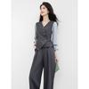 Women's Autumn Waist-Cinching Shirt & Casual Pants Set