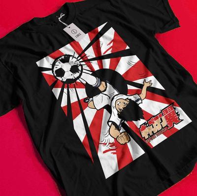 Koszulka Kapitan Tsubasa Japońska Anime Piłka Nożna Unisex T-shirt Piłka Nożna Manga T-shirt BB203