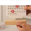 Useful Wood Perpetual Calendar Montessori Cute Desk Calendars Adjustable Week Month Date Display Home Office Desks