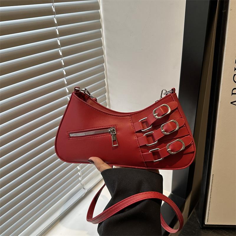 Premium Design Spring New Trend Retro Spice Girl High Texture Shoulder Underarm Messenger Bag