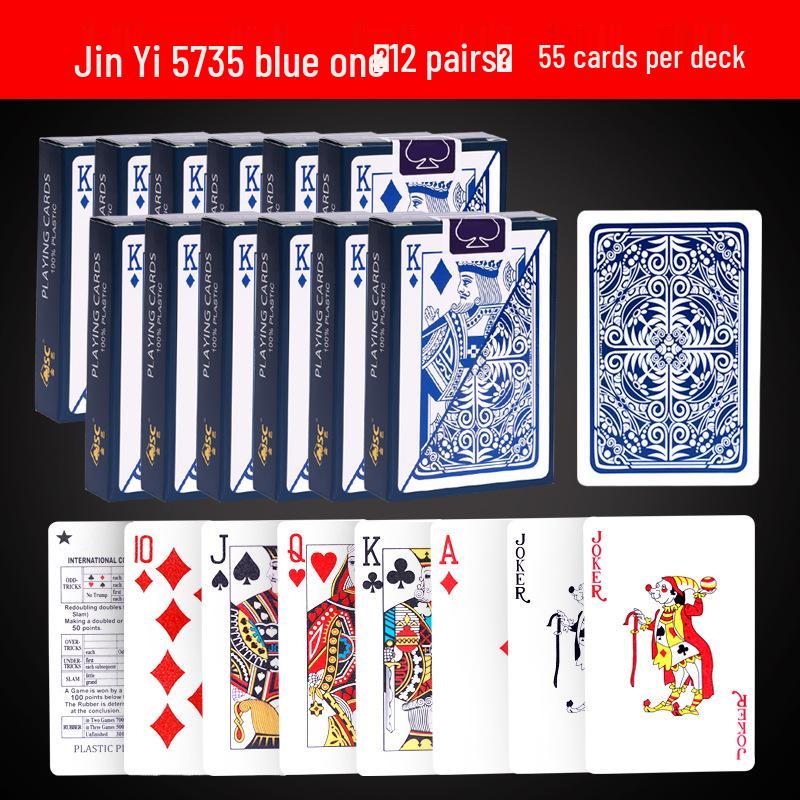 Golden Art Waterproof PVC Playing Cards - Durable, Fold-Resistant, Frosted Finish for Guandan & Doudizhu Poker