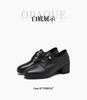 Red Dragonfly Women's Genuine Leather Mid-Heel Commuter Shoes - Soft Sole, Deep Opening, Perfect for Spring and Autumn.