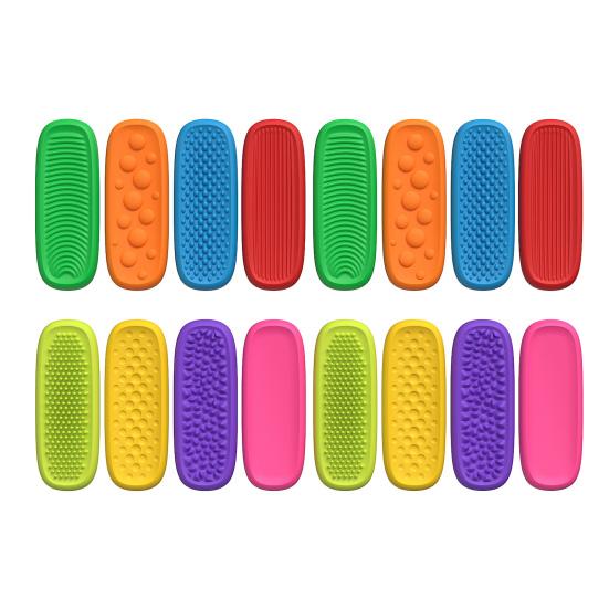 

8/16 шт. Силиконовая сенсорная игрушка-камень для снятия тревоги и стресса, портативная, для путешествий, для детей 16pcs