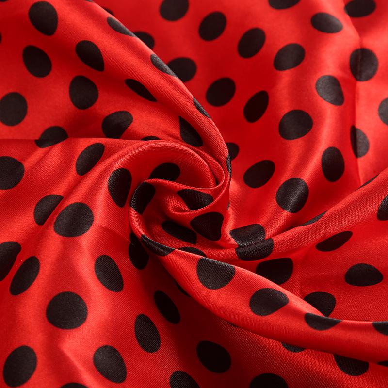 Stylish Polka Dot Satin Fabric for Clothing, Lining, Ribbons, Handbags, Costumes, and Headscarves