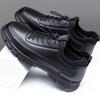 Men's 2025 New Black Leather Business & Casual British Style Soft Shoes