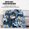 K-Pop Hot Anime Lovely Rumi Mira Zoey Printed Fleece Throw Blanket for Adult Quality Super Warm Blanket for Travel Picnic Home