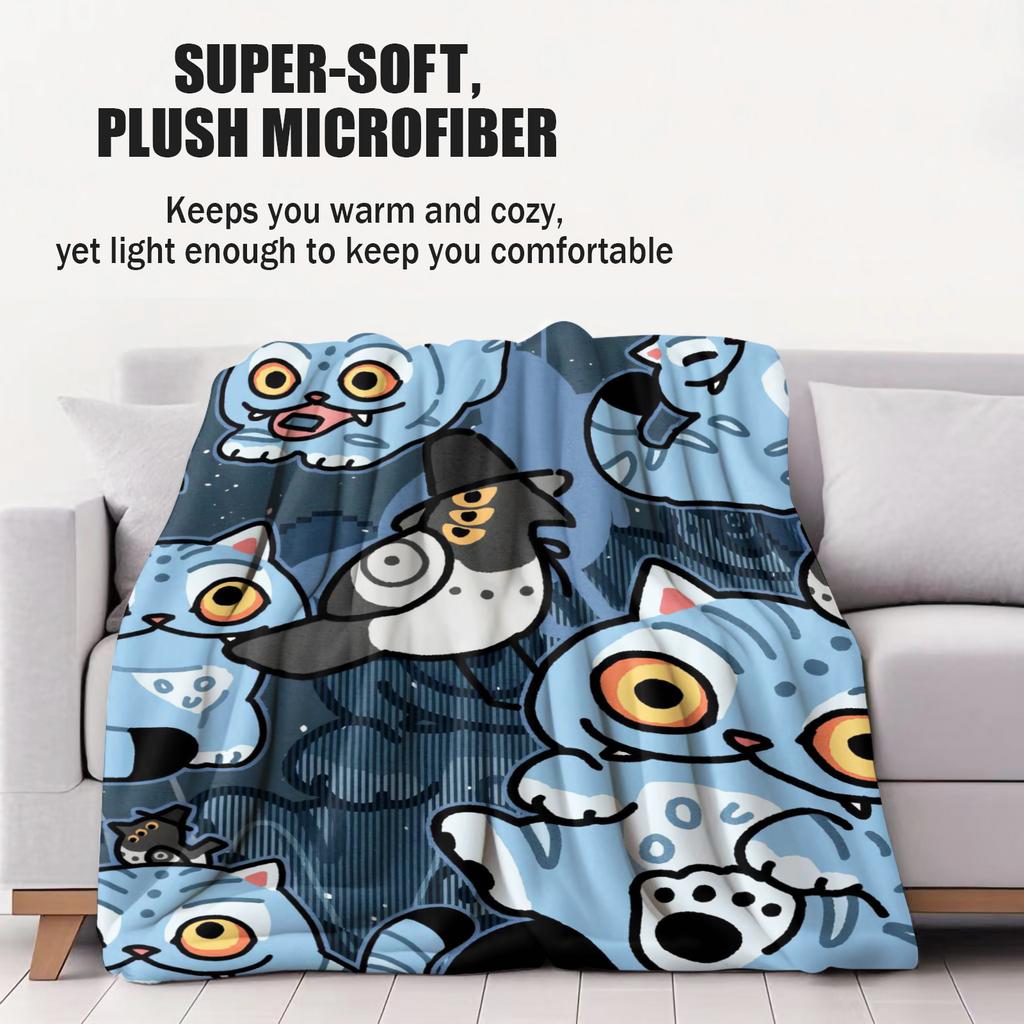 K-Pop Hot Anime Lovely Rumi Mira Zoey Printed Fleece Throw Blanket for Adult Quality Super Warm Blanket for Travel Picnic Home