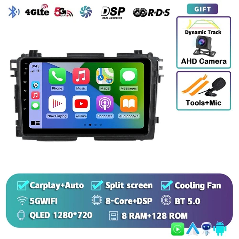 Android 14 Carplay Auto For Honda Vezel HR V HRV XRV 2015 2016 2017 2018 2019 2020 Multimedia Stereo Player GPS Navigation Wifi