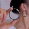 Colorful Circle Sheets Decor Boho Hoop Earrings Delicate Gift For Women Daily Casual