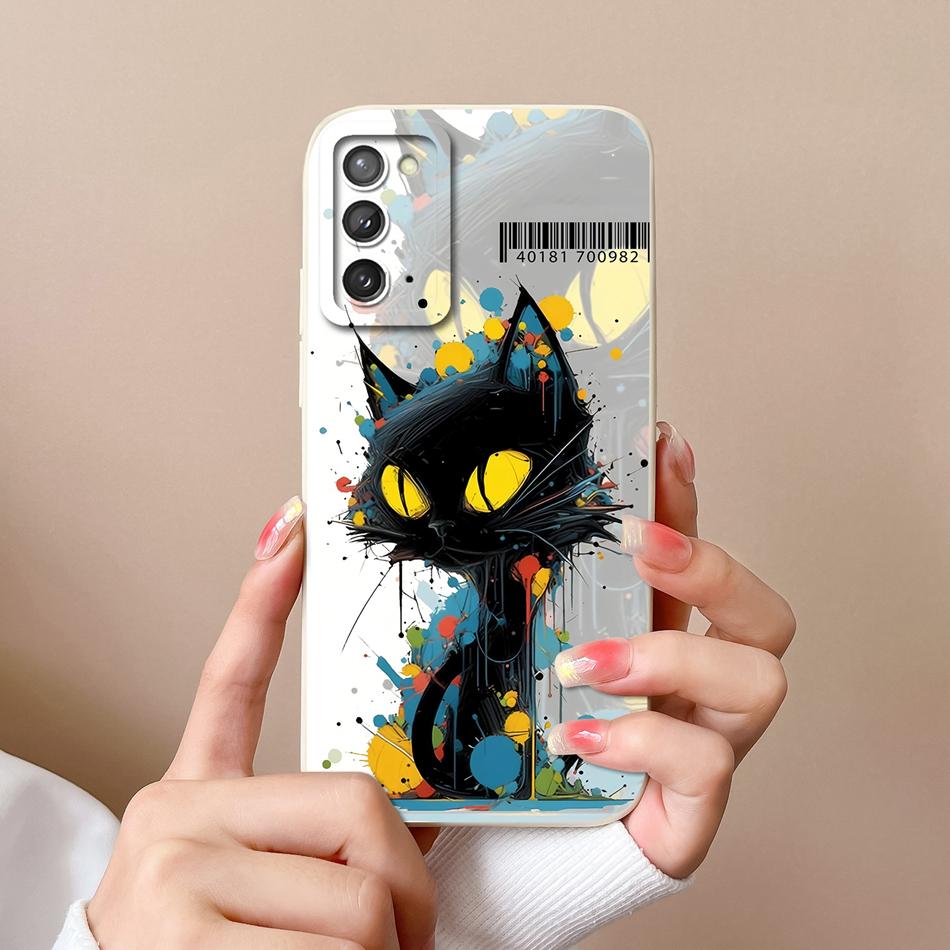 For Samsung Galaxy Note 20 Ultra Case Cute Anime Soft Liquid Silicone Back Cover For Samsung Note20 Ultra 20Ultra Phone Housing