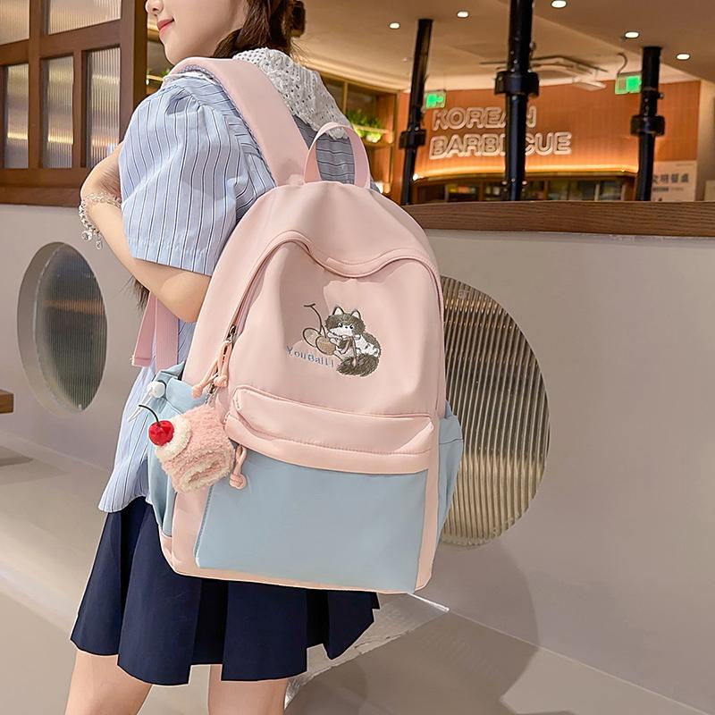 Contrast Color Backpack Student Schoolbag Children's Cartoon Backpack