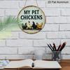 2D Flat 1pc, 8x8 in, Round Aluminum Metal Decorative Signs & Plaques for Chicken Coop, Wall Home Room Cottage Decor for Street, Shop, Garage, Farm