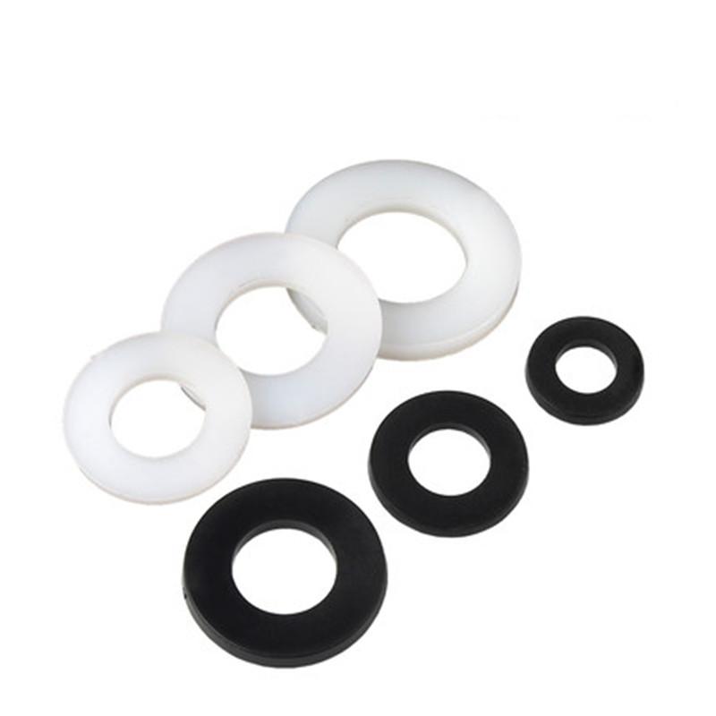 220/400Pcs M3 M4 M5 M6 M8 M10 M12 Plastic Nylon Flat Washer Plane Spacer Insulaton Gaskte Washer Nylon Gasket Ring Kit