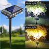 1-2pc 7 LED Solar Outdoor Spotlights Adjustable Automatic Flag Pathway Lights Landscape Ground Lamps for Garden Pool Trees Patio