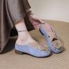 Small Inner Height Increase Bag Head Half Slippers Women's 2025 New Summer Wear a Pedal Sandals Mary Jane Single Shoes