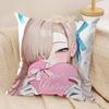 I-Ichinose Asuna Blue A-Archive Cushion Cover Silky Short Plush Invisible Zipper Dustproof Sofa Pillow Case For Home Decor