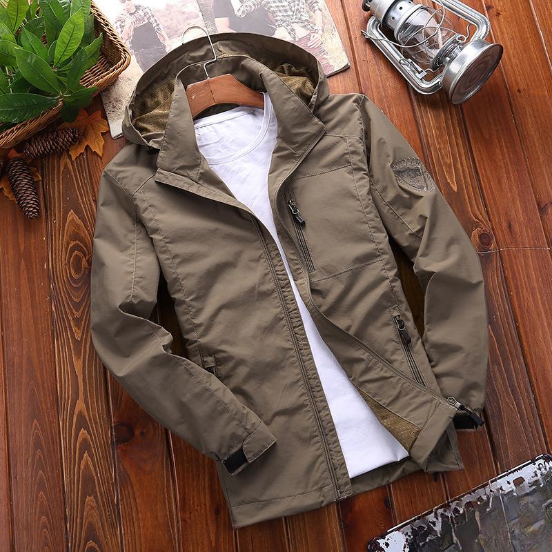 Men's Spring New Outdoor Charging Men's Jacket Lapel Multi-pocket Top