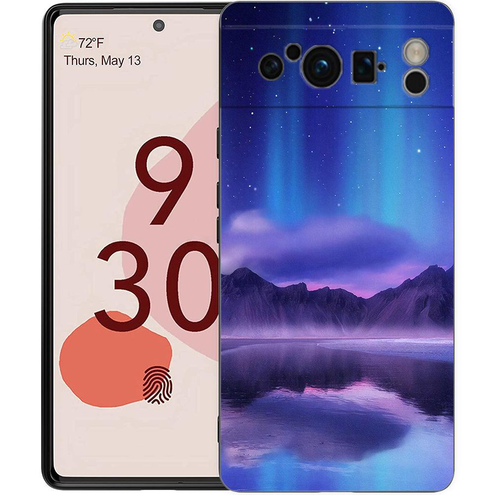 Beautiful northern lights Phone Case For Google Pixel 9 8 7 6 Pro XL 8A 7A 6A TPU Shell Soft Shockproof Black Cover