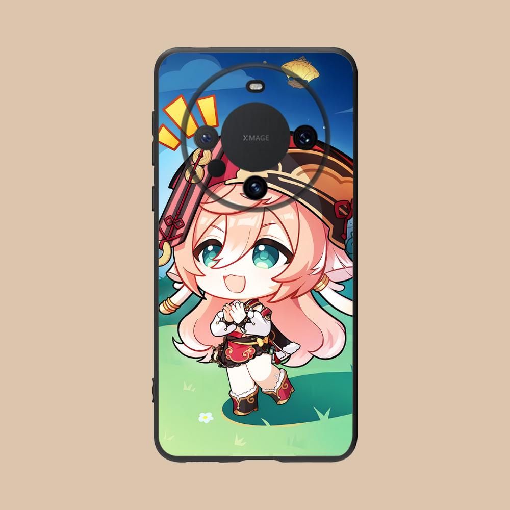 Game GI Yanfei Matte TPU Mobile Phone Case for Huawei Mate 60 50 40 30 20 10 Pro Plus Lite E 5G Colorful Printing Cover