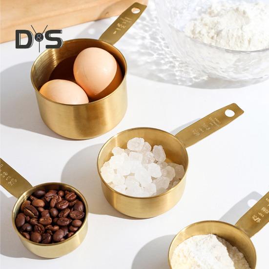 Food Grade 4Pcs/Set Measuring Spoons Rust Free Anti Scratch Bakers Chefs Multi Functional Measuring Scoops