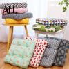 Non-slip Car Seat Cushion for Driving Modern Stylish Chair Cushion, Ultra Soft Square Geometric or Breathable Plant Prints, 15.75"x15.75" Pad