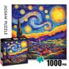 1000pcs Van Gogh Starry Night Jigsaw Puzzle, Large Colorful Artistic Cardboard Brain Teaser, Interactive Family Game, DIY Home Wall Decor, Gift Idea