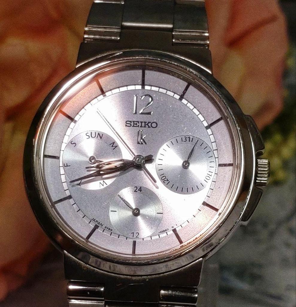 [USED] SEIKO Silver Analog Watch 091536 LUKIA