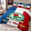 Blackburn Rovers Football Printed Bedding Set Custom Name Text 1 Duvet Cover 2 Pillowcases For Bedroom
