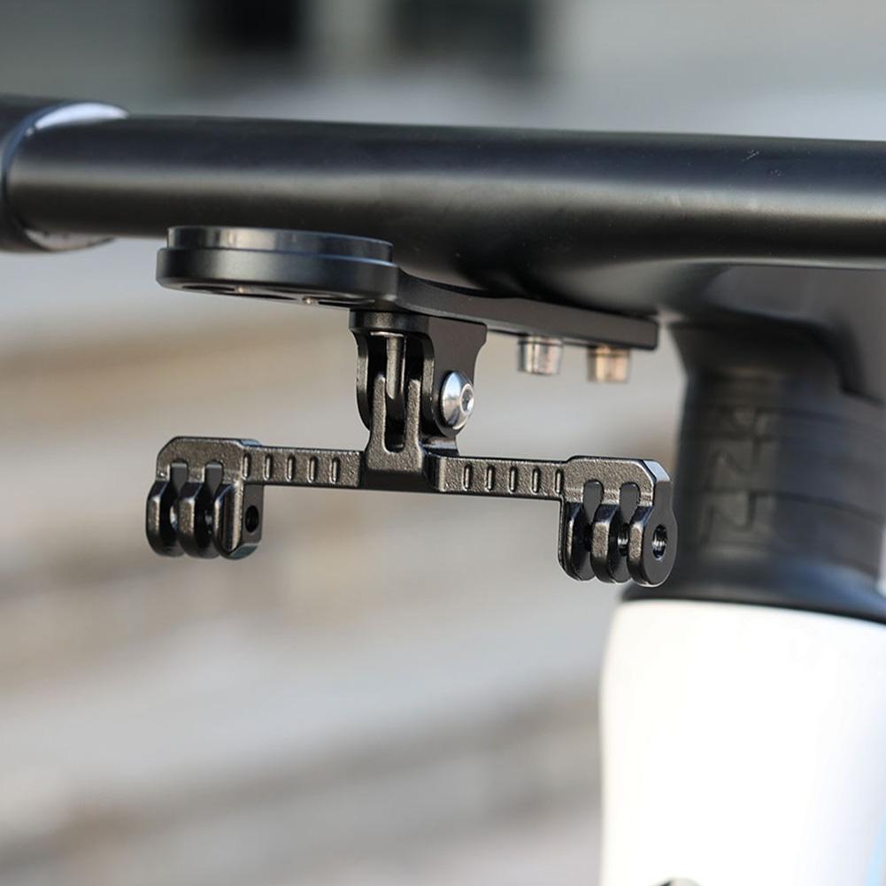 Bicycle Computer Camera Mount Holder Dual Twin Mount Adapter Extended Out Front Bike Mount for Action Camera Bicycle Light