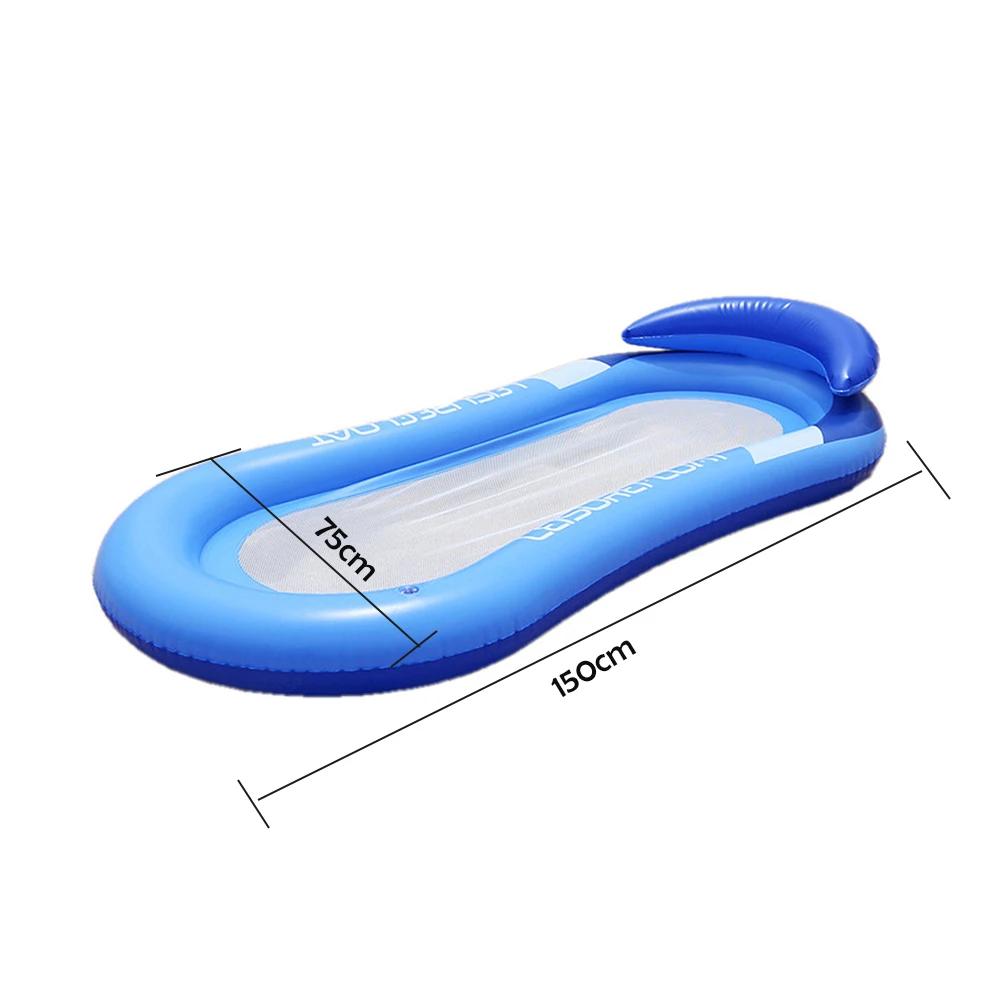 Summer Inflatable Floating Hammock Water Sports Pool Hammock Chair Arm Float Air Mattresses Lounge Bed Swimming Pool Assesories
