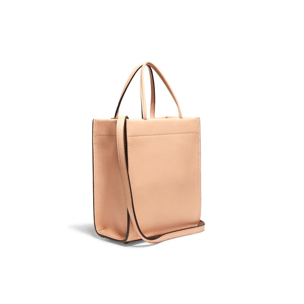 Coach Cashin 14 Logo Leather Tote Bag Women tote Milk-Tea C4828-B4S9W