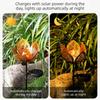 Hollow Out Design Outdoor Lighting Fixture Lotus Shaped Street Lamp  Lawn Landscape