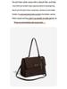 Suede Messenger Tote: Large Commuter Crossbody Handbag for Laptops