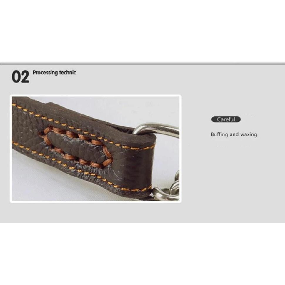 Pet Dog Genuine Leather Collar Cow Leather Dog Martinggale Collars For Medium Large Breeds Pitbull Mastiff Boxer Bully 2.0/2.5cm
