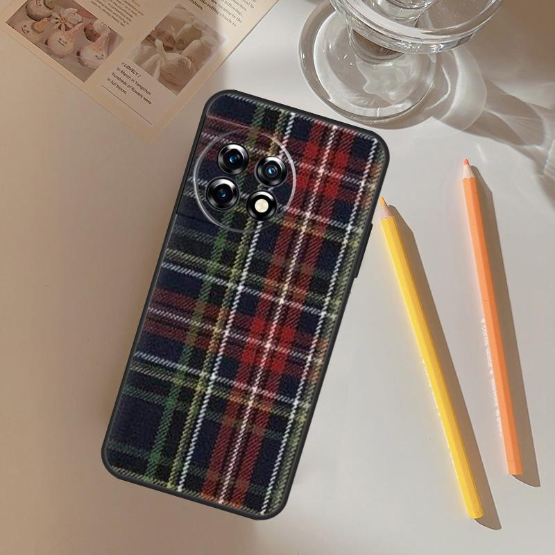 Schottisches Karo Warme Karo Hülle Für OnePlus 12 12R 13 R 11 9 10 Pro 8T 9RT 10T OnePlus Nord 4 CE 2 3 Lite N20 N30 Hülle