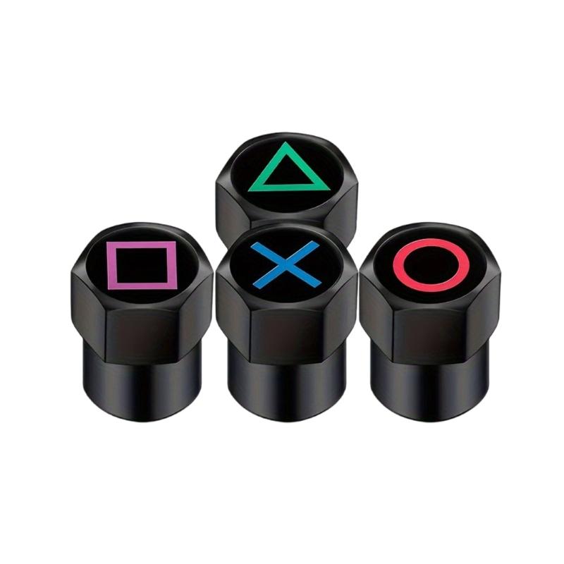 

Car Wheel Tire Valves Stem Caps Car Tyre Air Pressure Caps with Pattern Airtight Seal Stem Cover Tire Accessory for Car