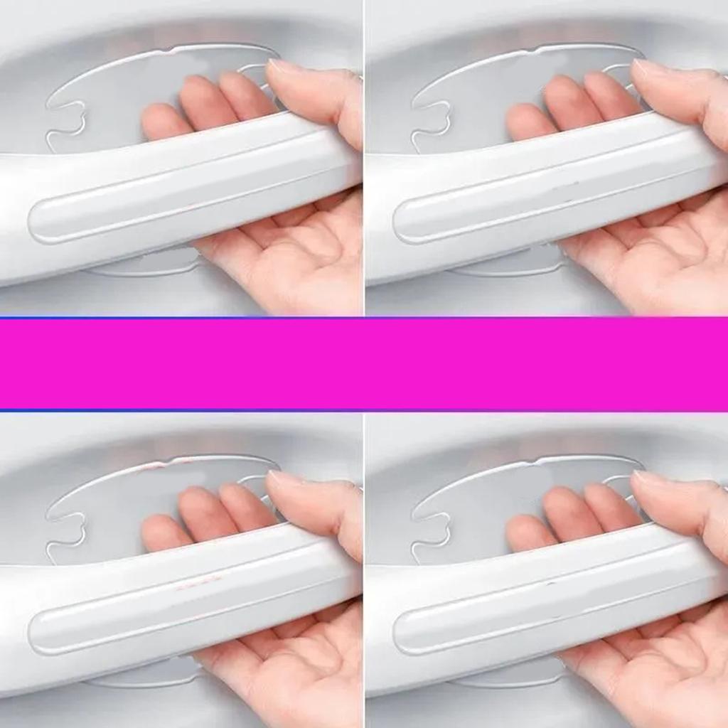 8pcs   Clear Car Door Handle Cup and Handle Protector Film Scratch Guard Sticker for Most Vehicles