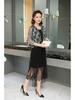 Trendy European & American Mid-Sleeve Sequin Beaded Shawl Jacket for Women