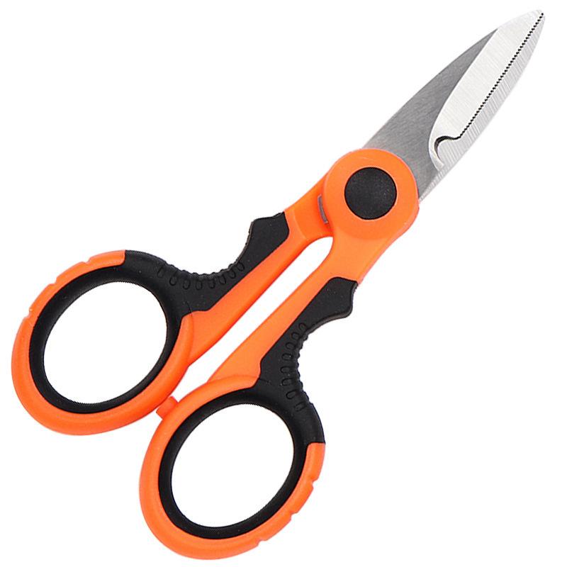 1ks Nerezové rybářské nůžky Luya Přenosné Nůžky Daima Pe Line proti ztrátě Šňůrky s otevřeným kroužkem Kleště s háčkem Chybějící lano Nůžky na ryby