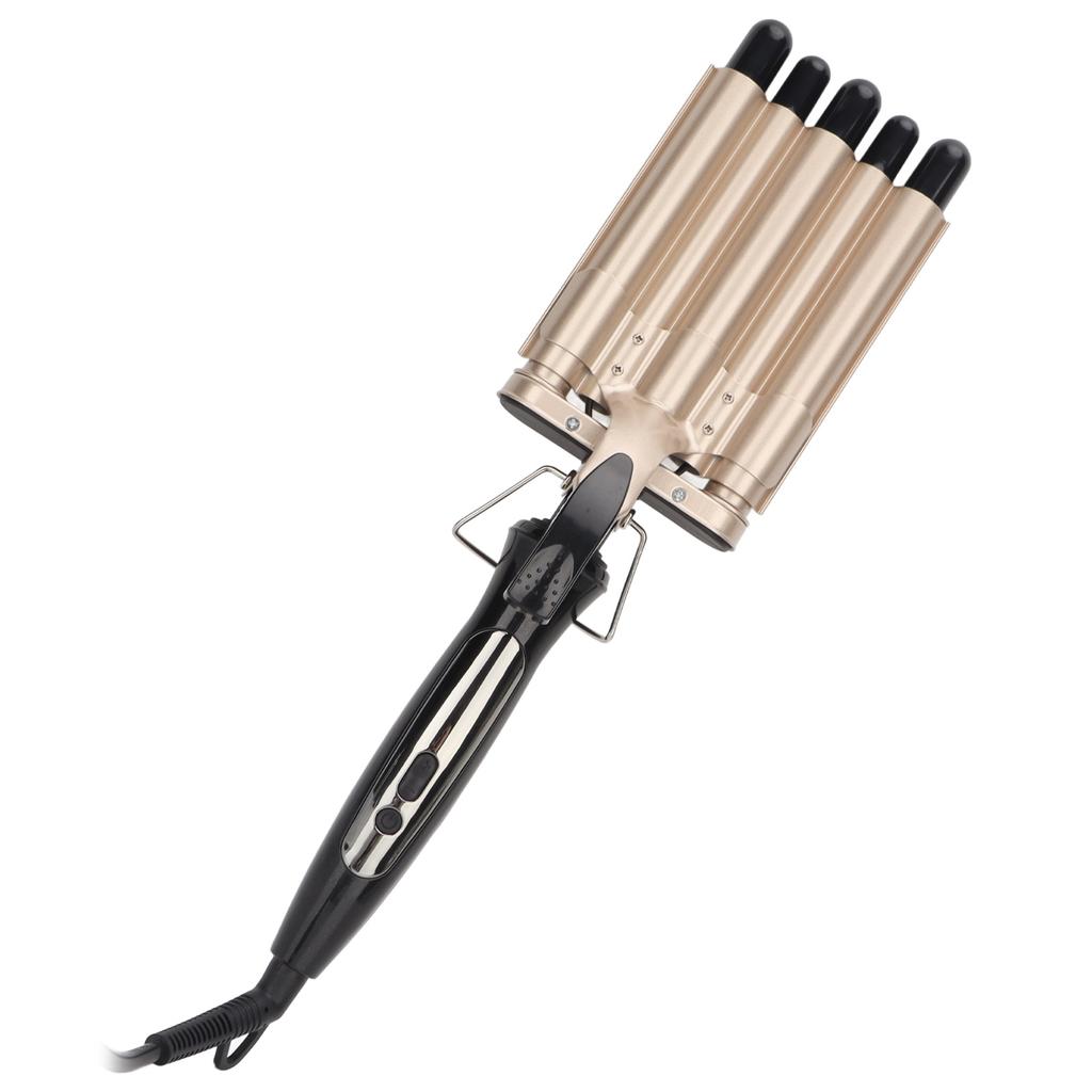 Fer à Boucler Électrique Baguette Contrôle de Température 15 Vitesses Bigoudis Cheveux 5 Barils avec Affichage Numérique