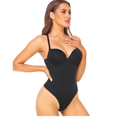 Body Tanga de Control de Abdomen con Correa Ajustable para Mujer, Ropa Interior Moldeadora Invisible y Ceñida